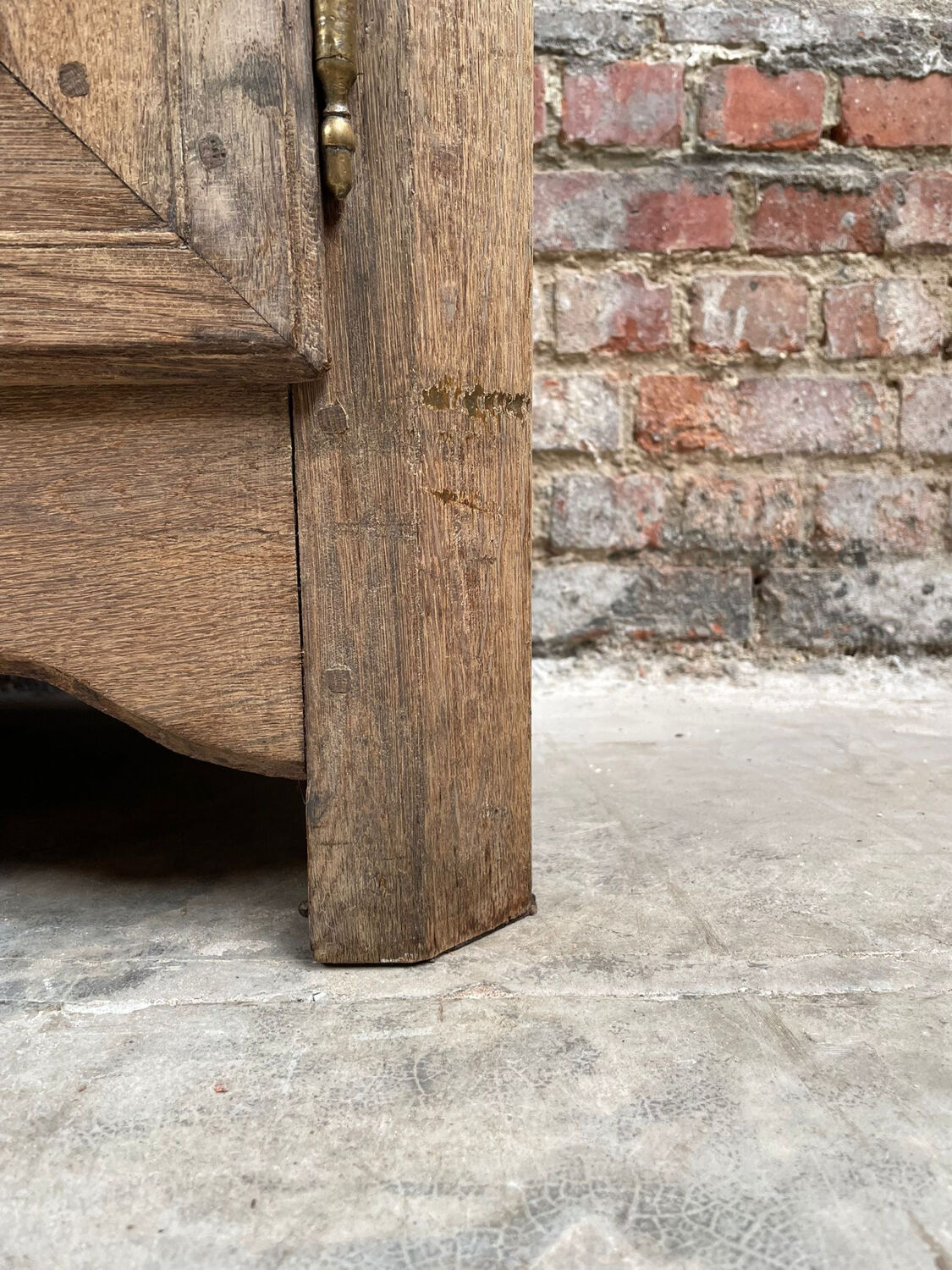 Bleached solid oak sideboard / buffet cabinet – 204 cm