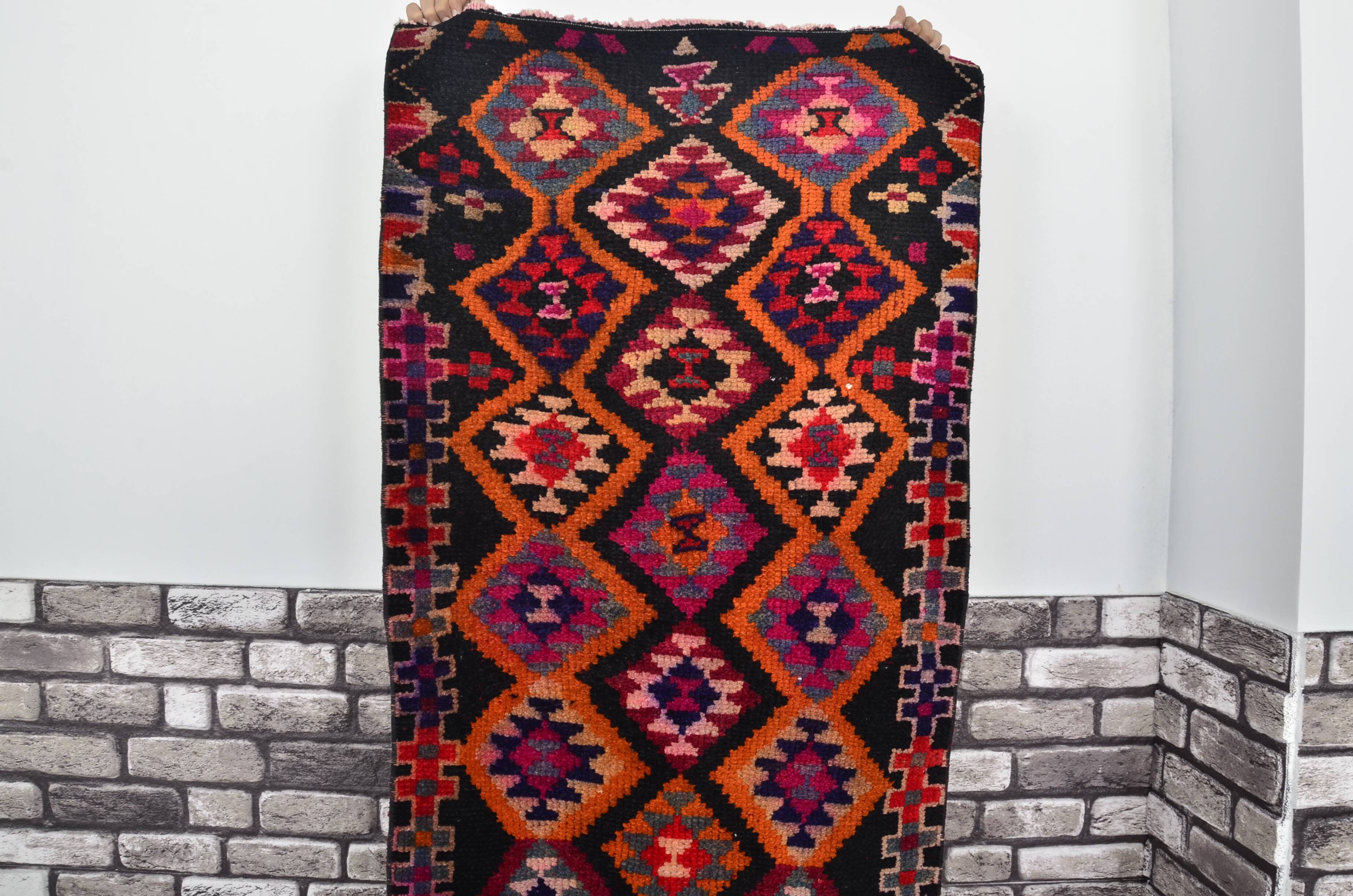 Extra Long Oushak Vintage Runner Rug