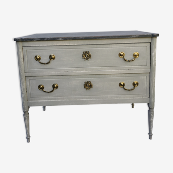 Commode de style Louis XVI époque 19 ème