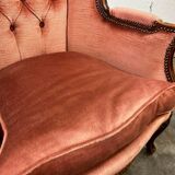 Vintage baroque armchair in old rose / single armchair