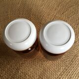 Duo of amber jars