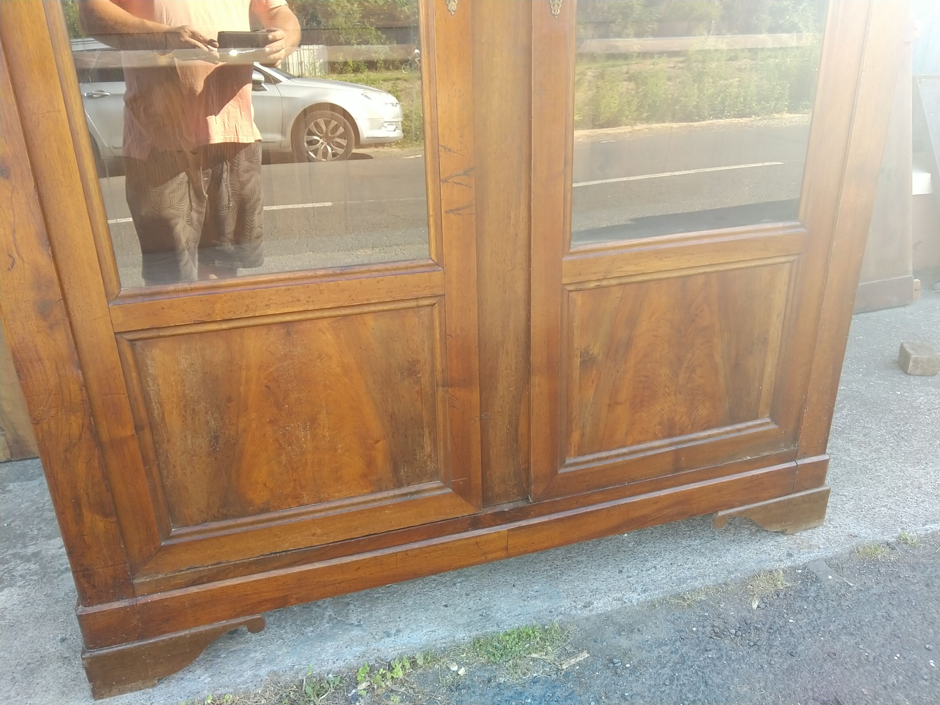 Louis Philippe walnut bookcase