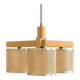 Vintage cane and brass ceiling lamp, 1980s, Italy.
