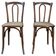 Pair of wooden bistro chairs, 20th century, France
