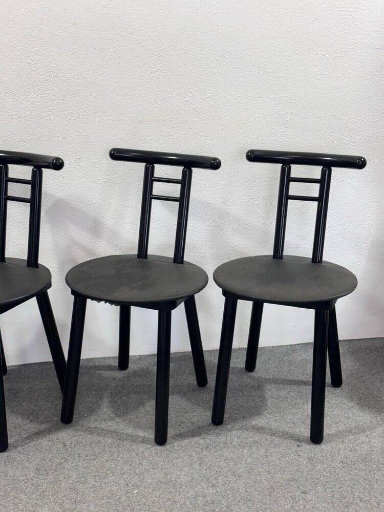 Vintage Italian Chairs, 1980s, Set of 4