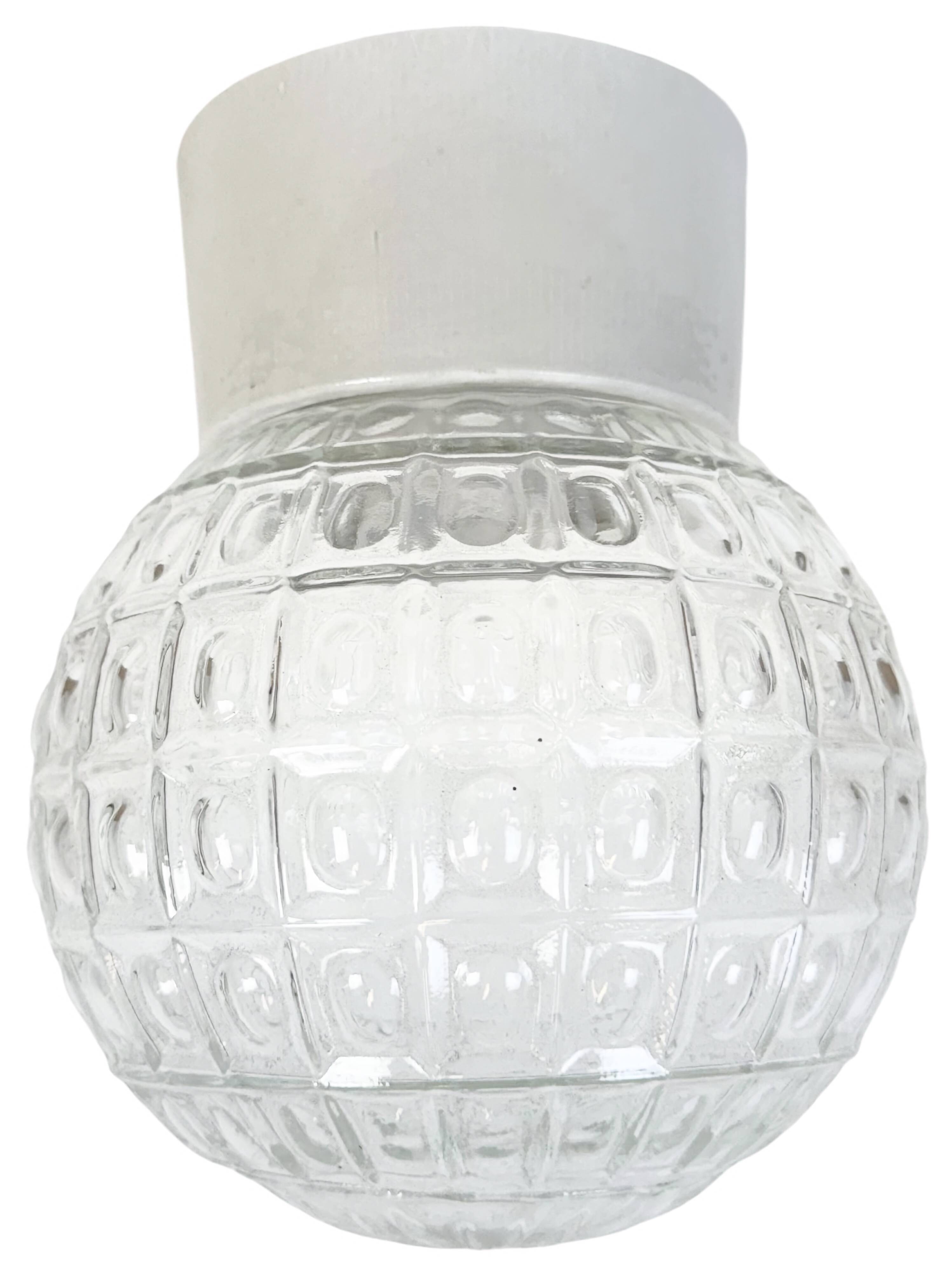 Vintage White Porcelain Ceiling Light, 1970s