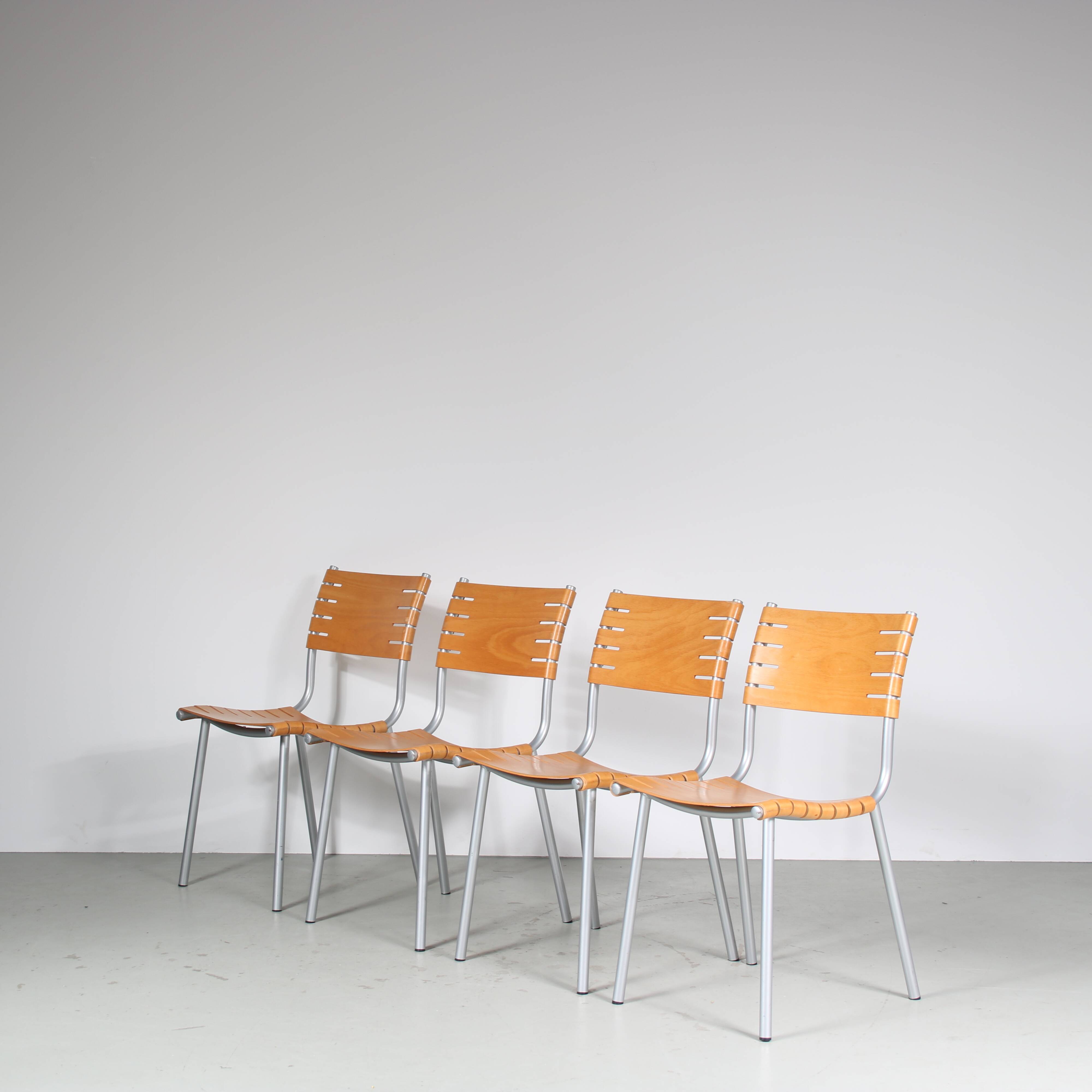 1980s Set of dining chairs by Ruud Jan Kokke for Harvink, Netherlands