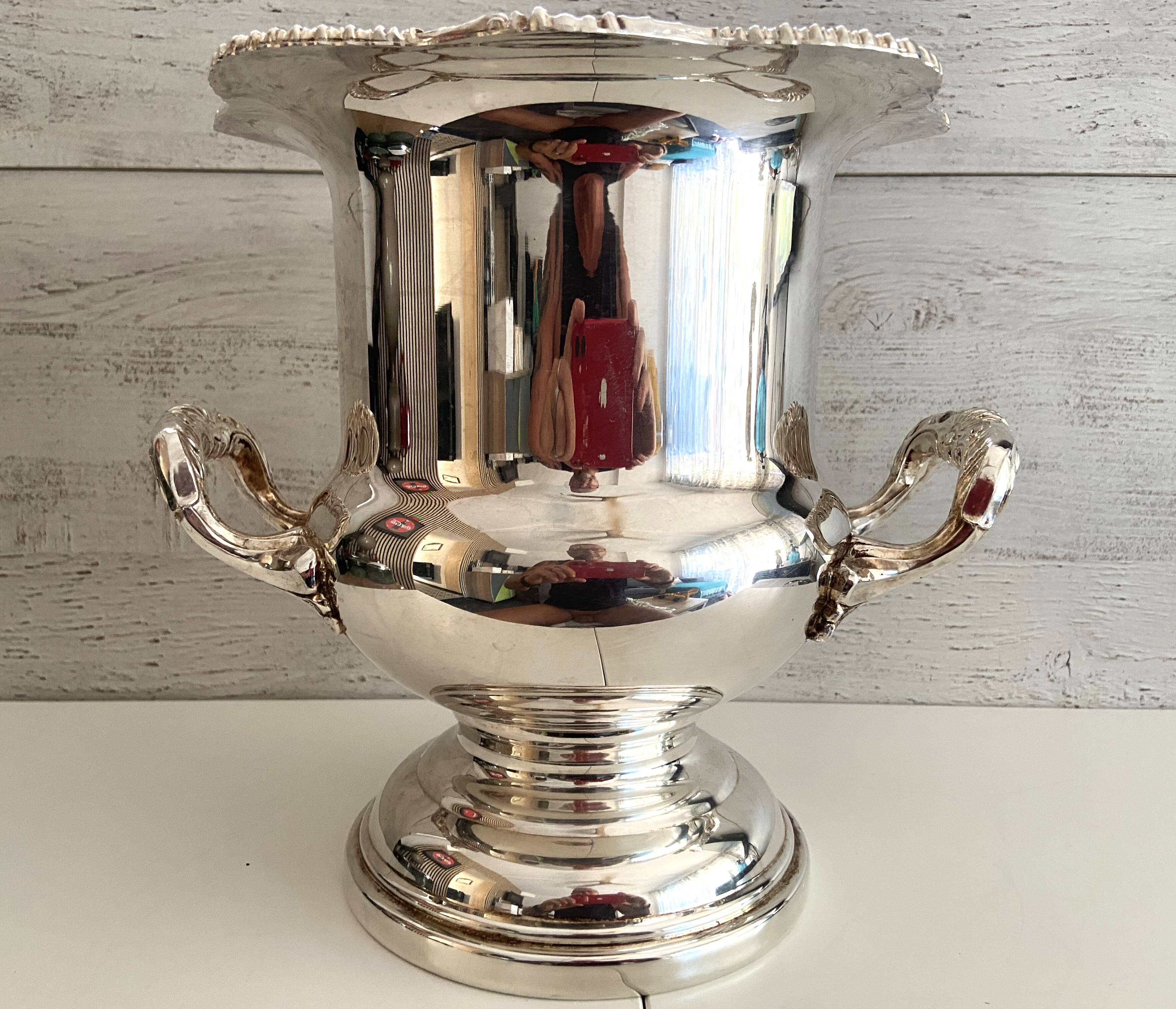 Champagne Ice Bucket Cooler Silver Plated Viners Taiwan Medici