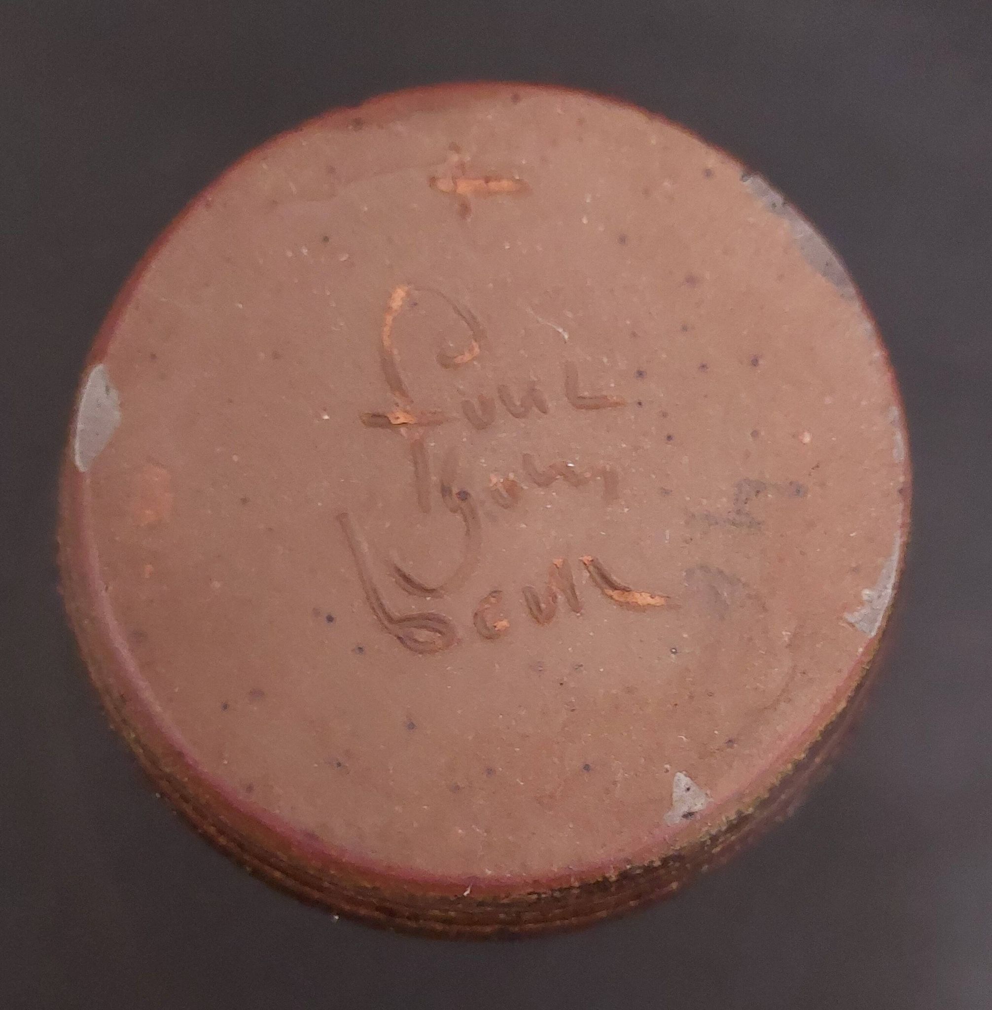 Pot à crème pichet grès vernissé signé Fontgombault XXème