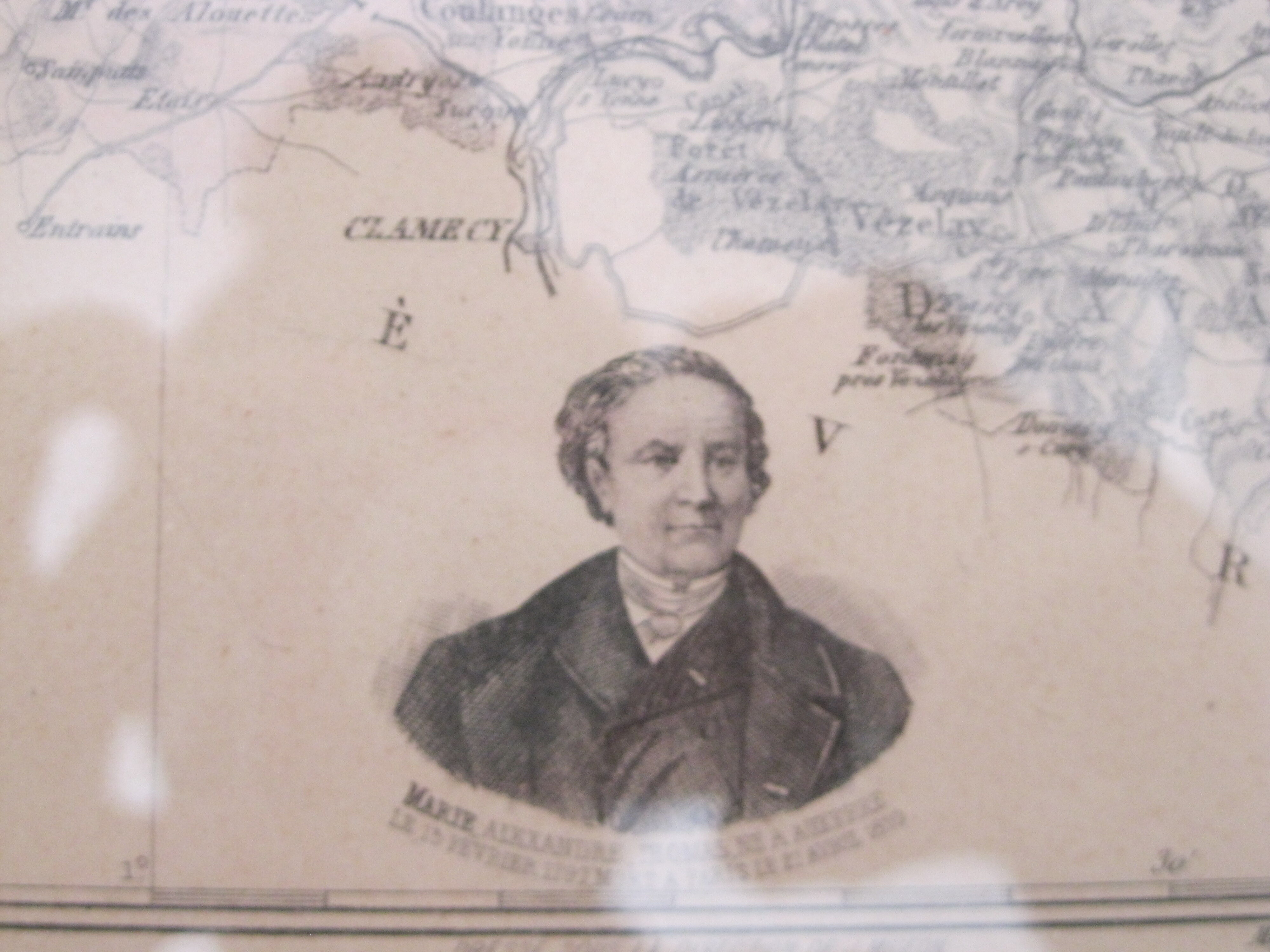 Engraving 19th France region of Yonne