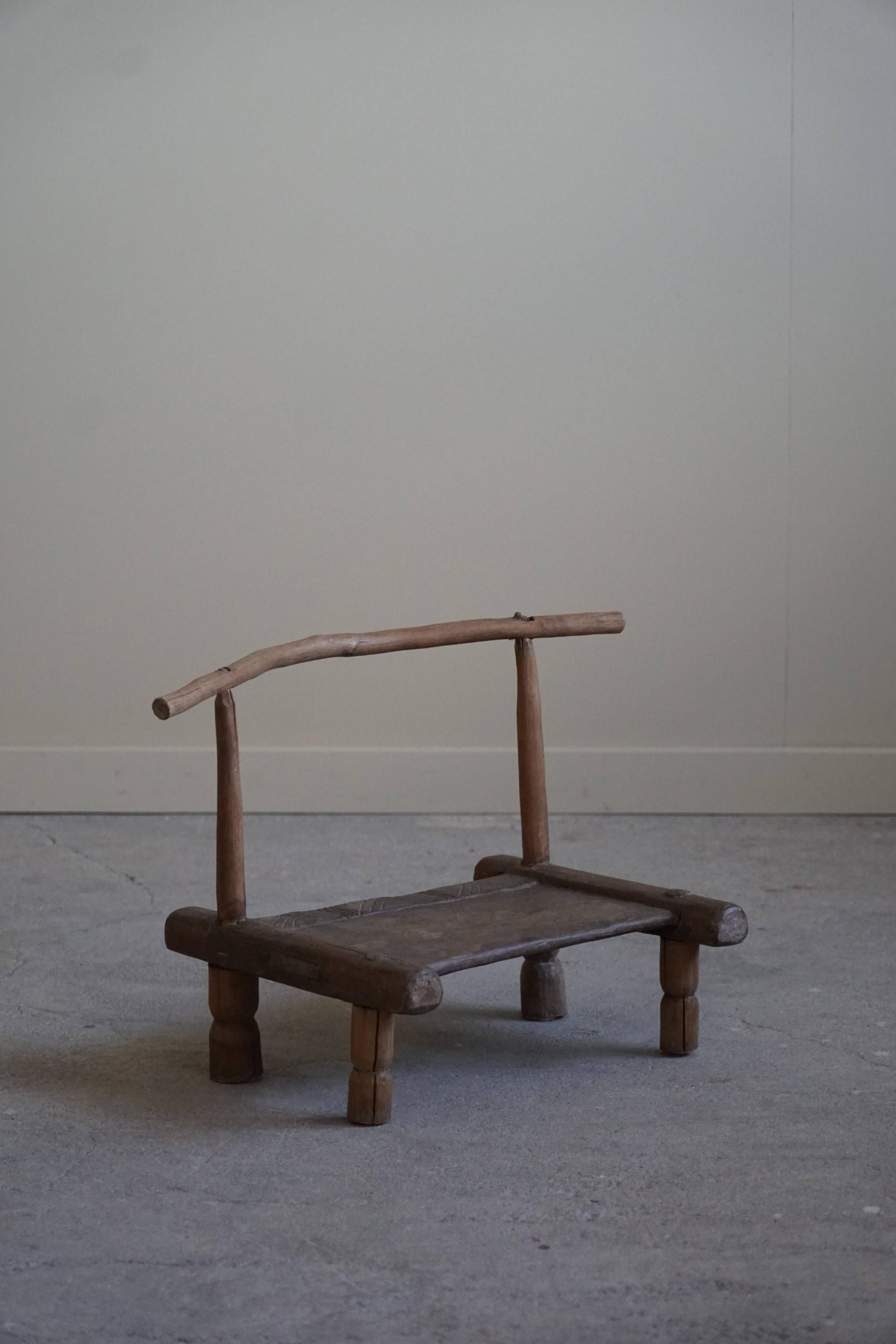 Wabi Sabi Antique African Stool / Chair, Decorative Object, Early 20th Century