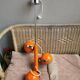Vintage Space Age 70s Pendant Light – 3 Adjustable Spotlights – Orange