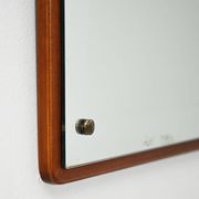 Scandinavian square teak mirror from the 1960s–70s