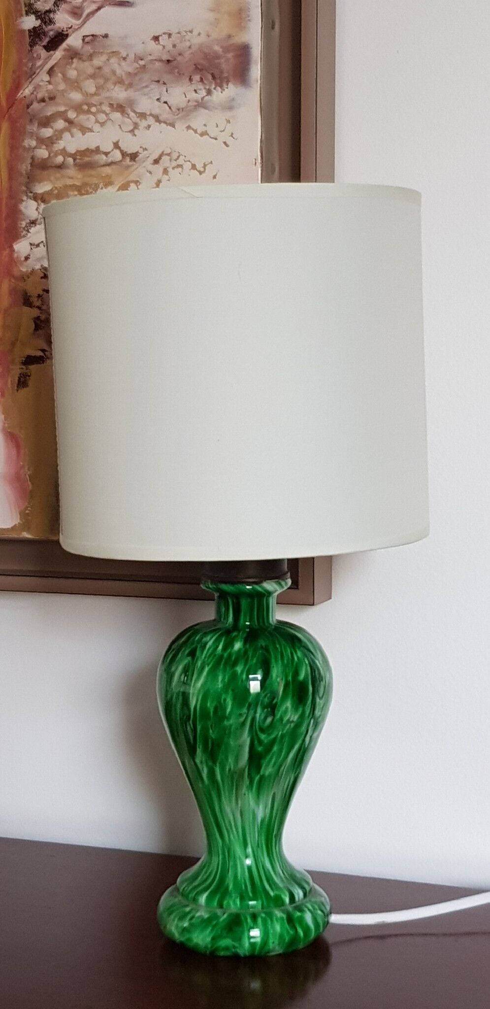 Lamp in blown glass