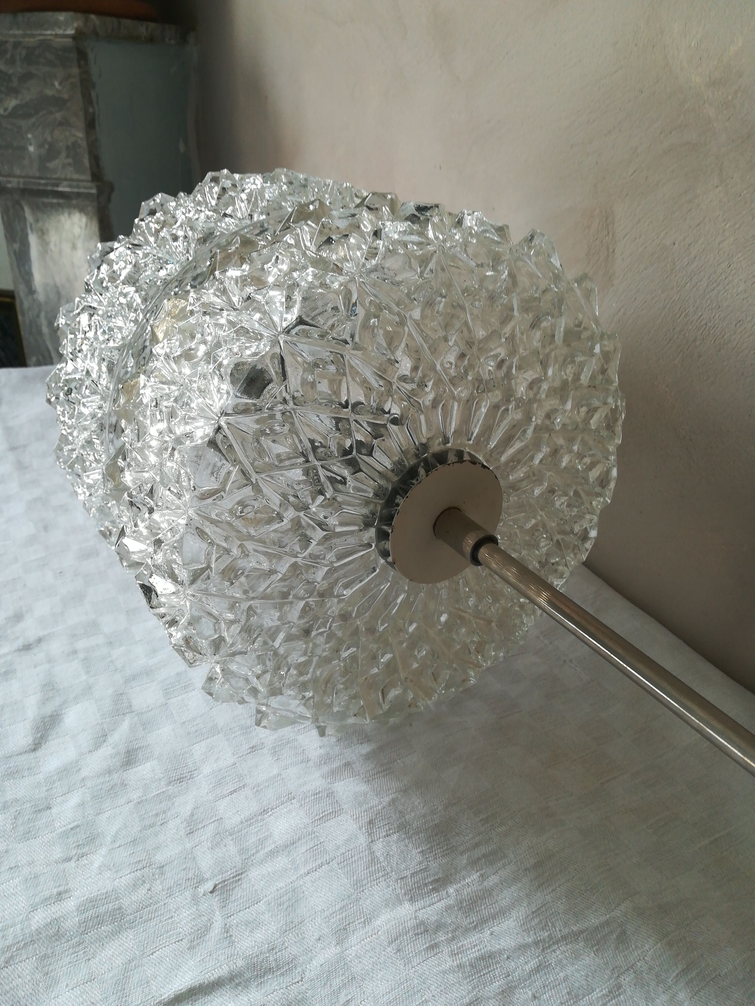 Suspension inox et verre