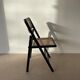 Chaise pliante cannée des années 80