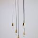 Glass and Brass Cascade Pendant Lamp by Schmidt Leuchten, 1970s