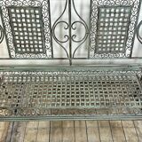 Folding iron garden bench
