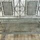 Folding iron garden bench