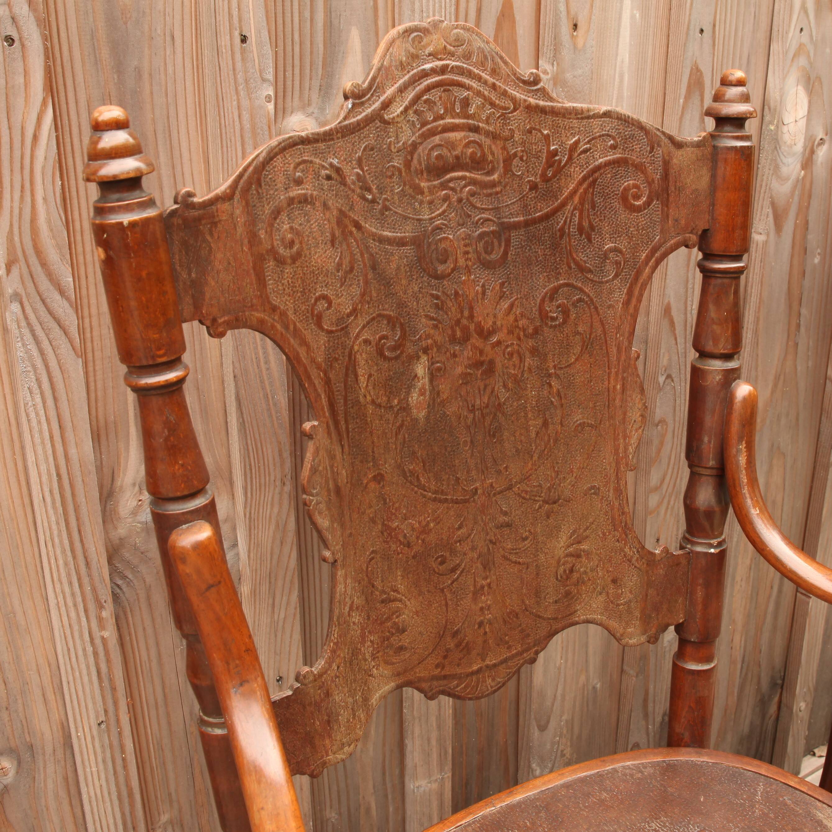 Pair of Art Nouveau Fischel armchairs