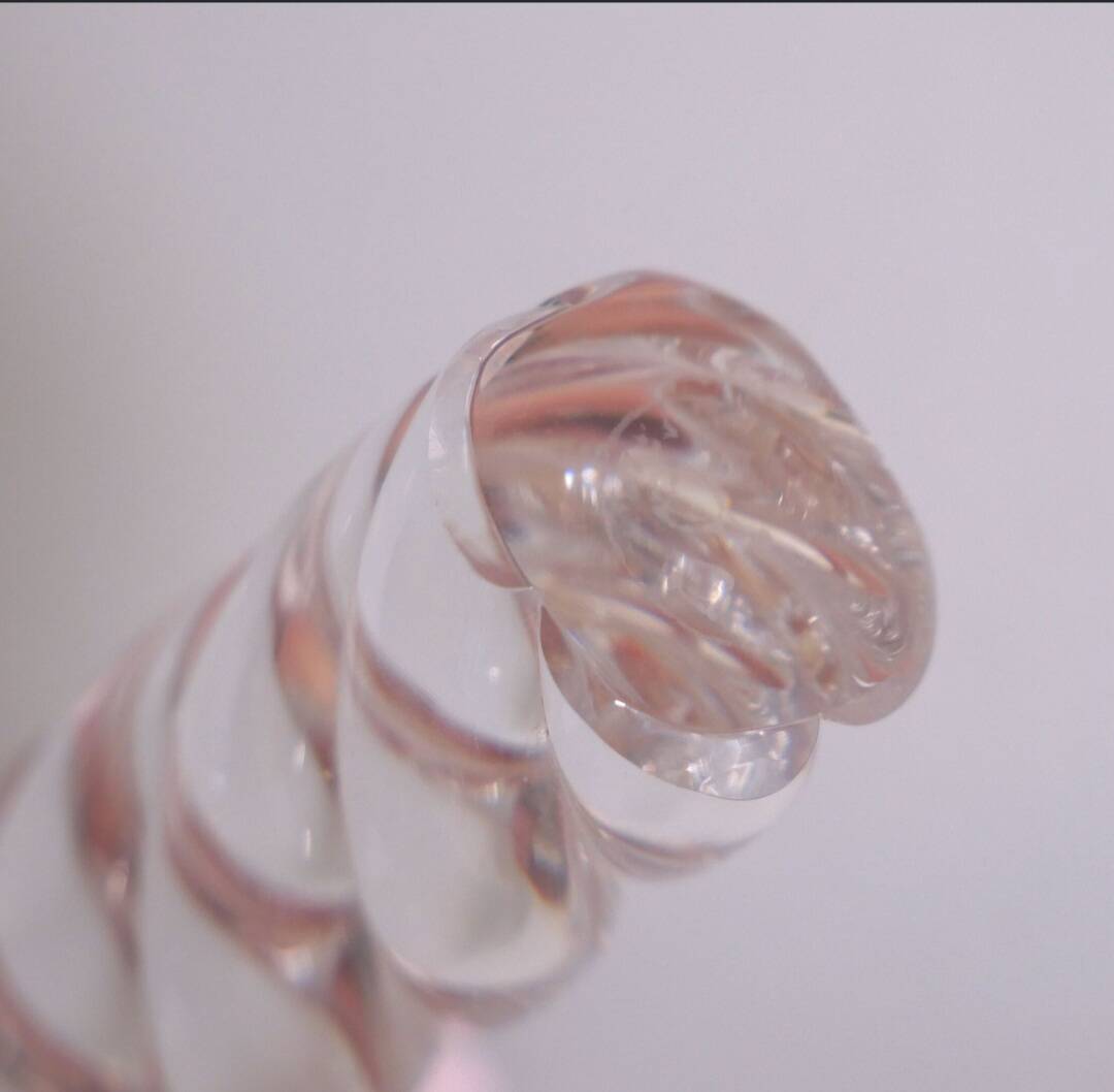 Crystal knife holder signed baccarat