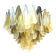 Venetian Amber and Fumè Multicolor “Rondini” Murano Glass Chandelier