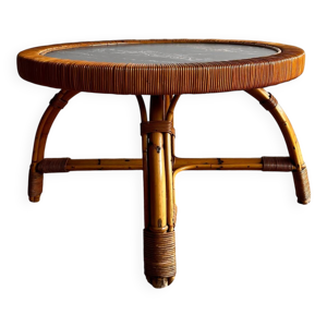Table basse en rotin - bambou