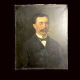 Oil on canvas portrait of an ancestor signed A. Juliard dated 19th century.