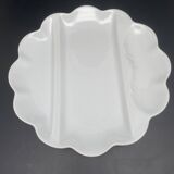 Compartmentalized plates in white Limoges porcelain