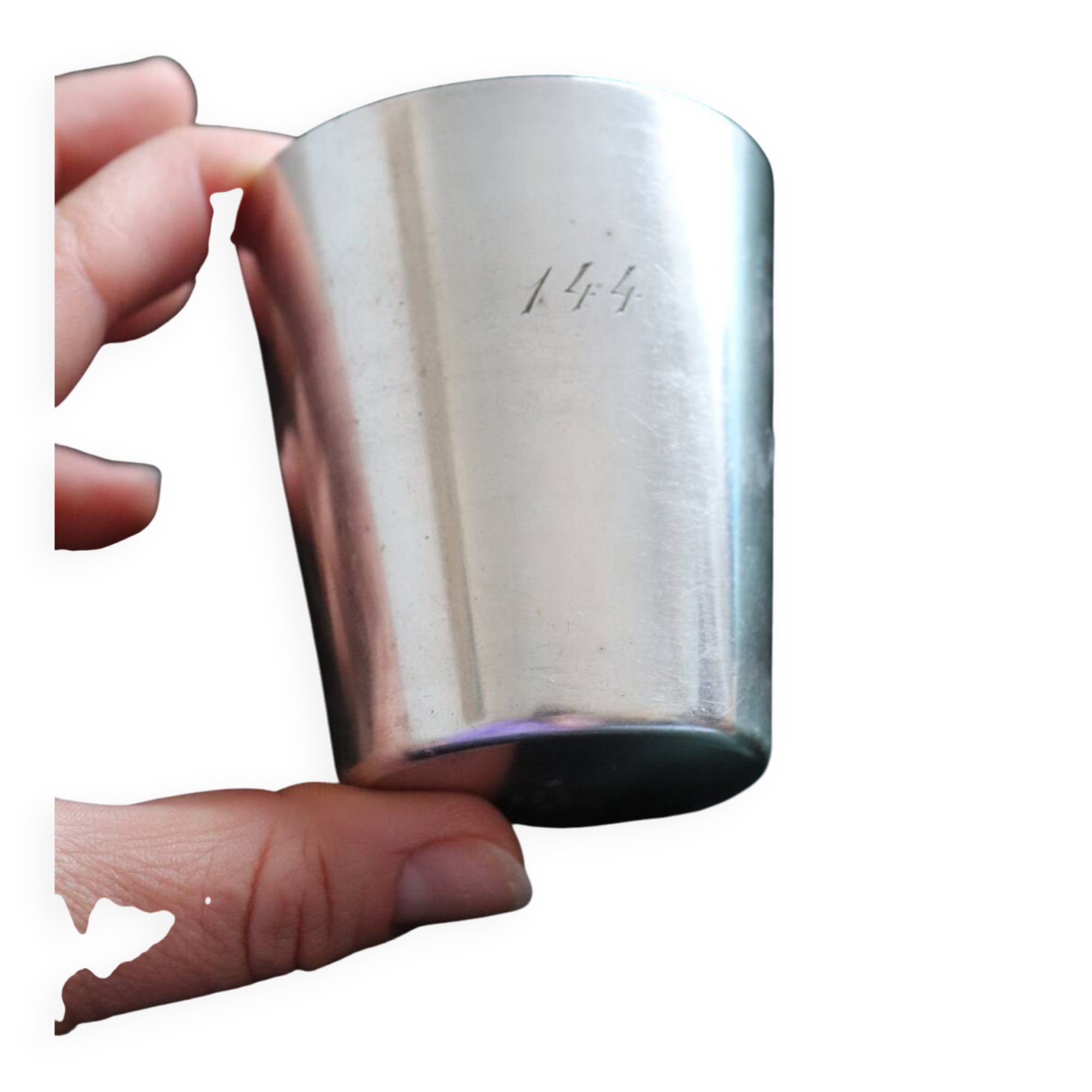 Antique silver-plated timbale – Maison Hénin & Cie