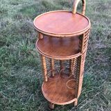 Rolling 50s rattan bar