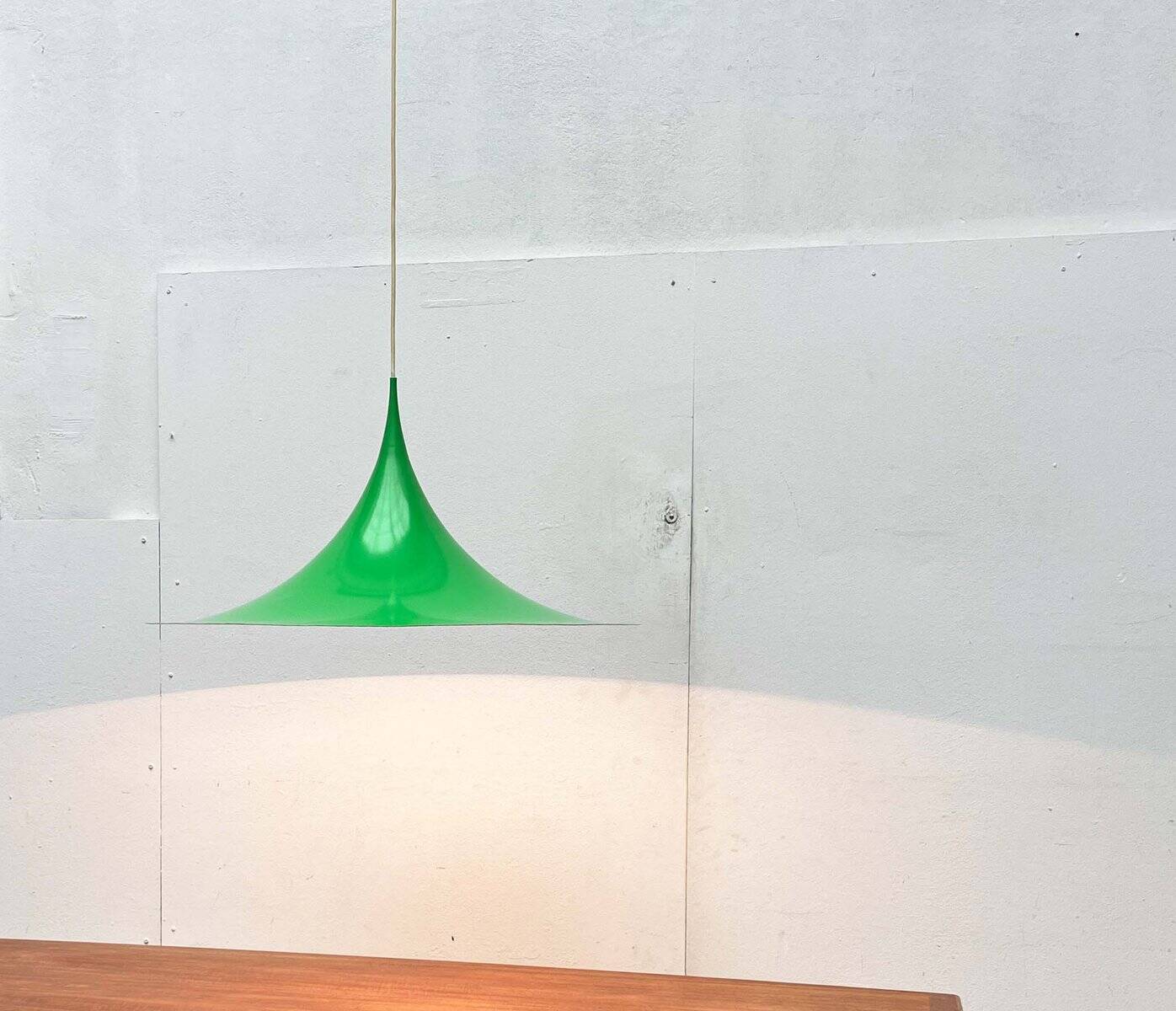 Semi-model tulip pendant lamp green space Danish mid-century by Claus Bondrup and Torsten Thorup for Fog & Mørup, 1960s, set of 2
