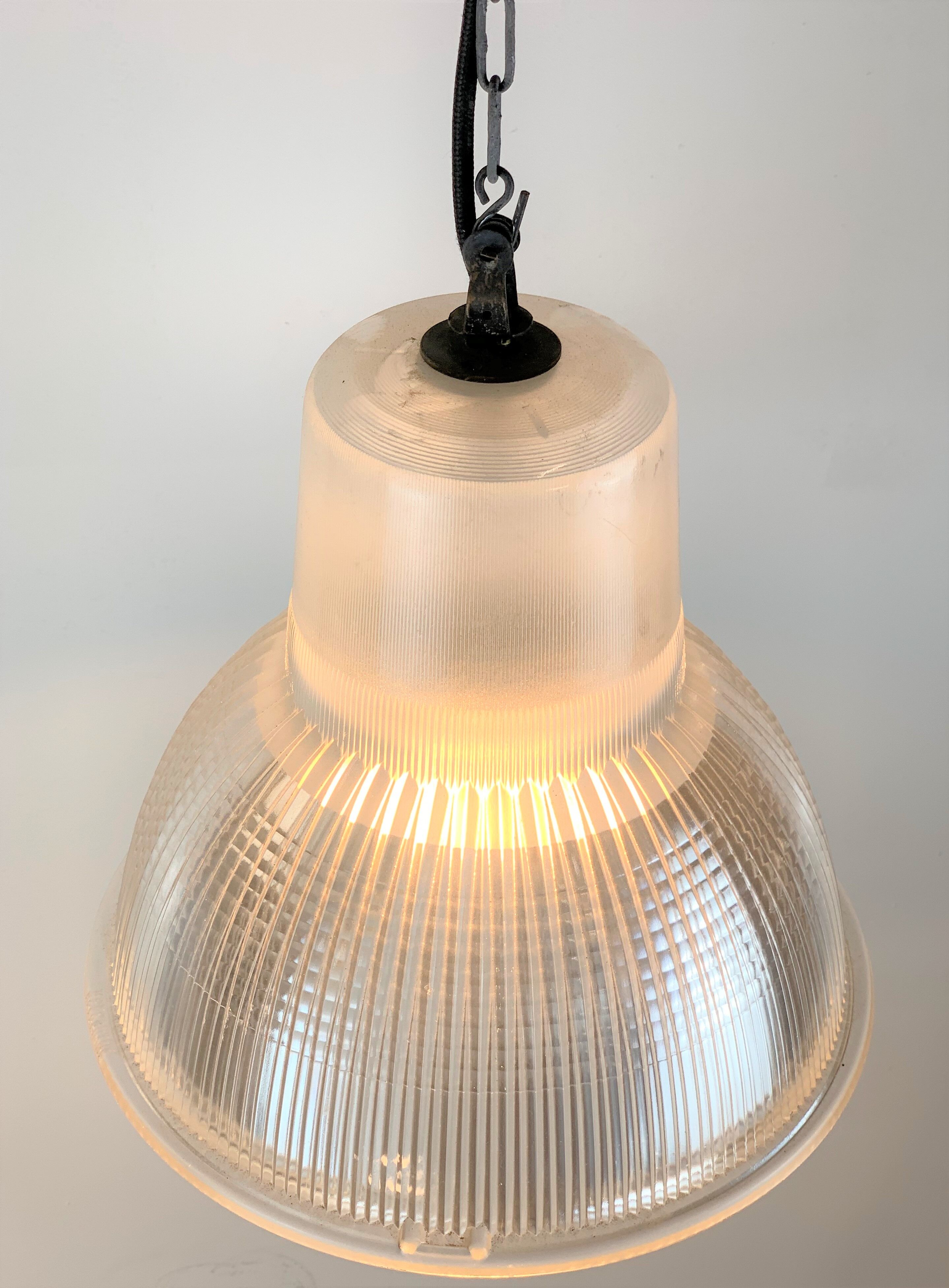 Ancient holophane 1960 diameter 27.5 cm holophanous