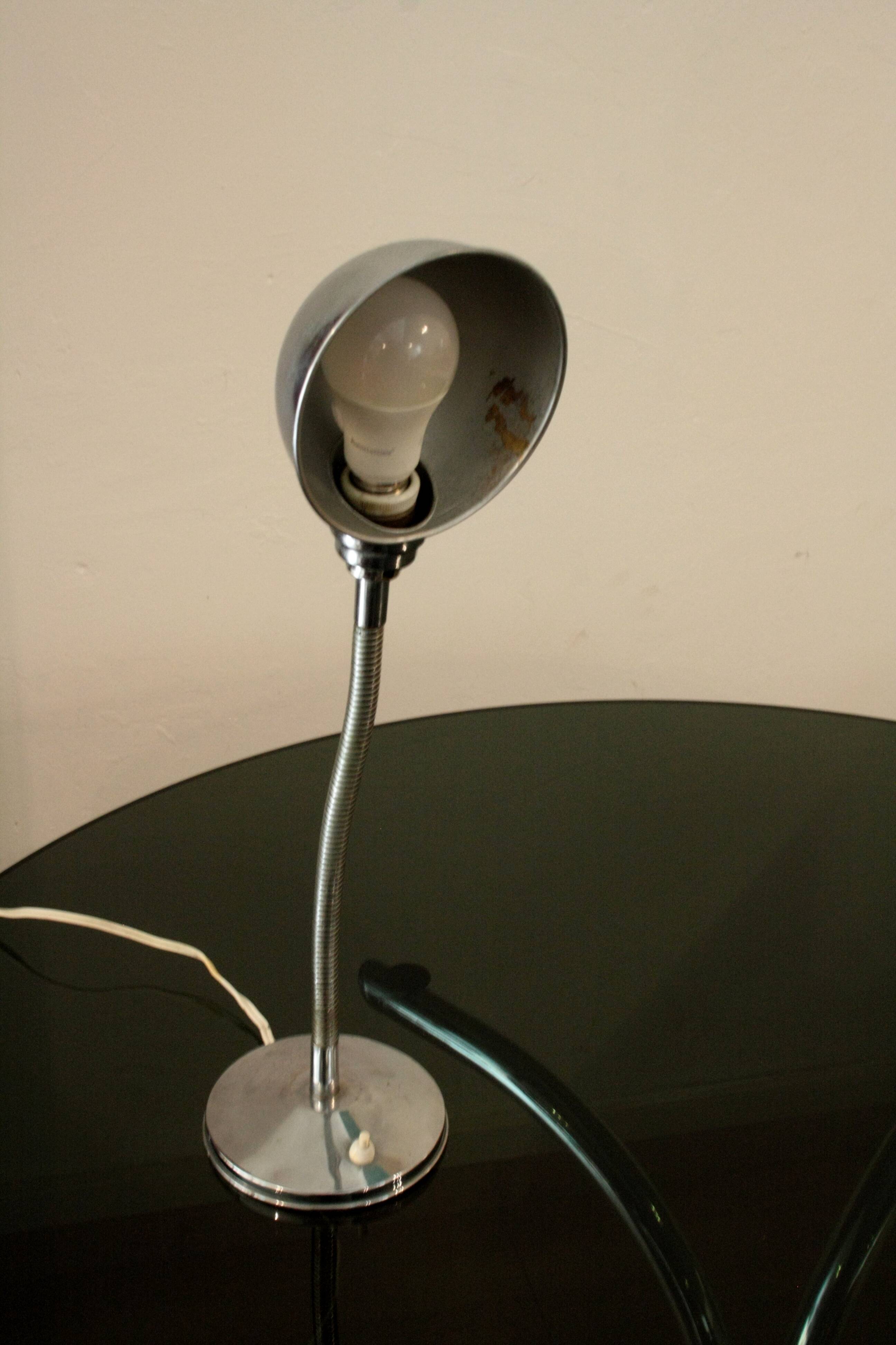 Vintage chrome desk lamp, Italy, 1960s