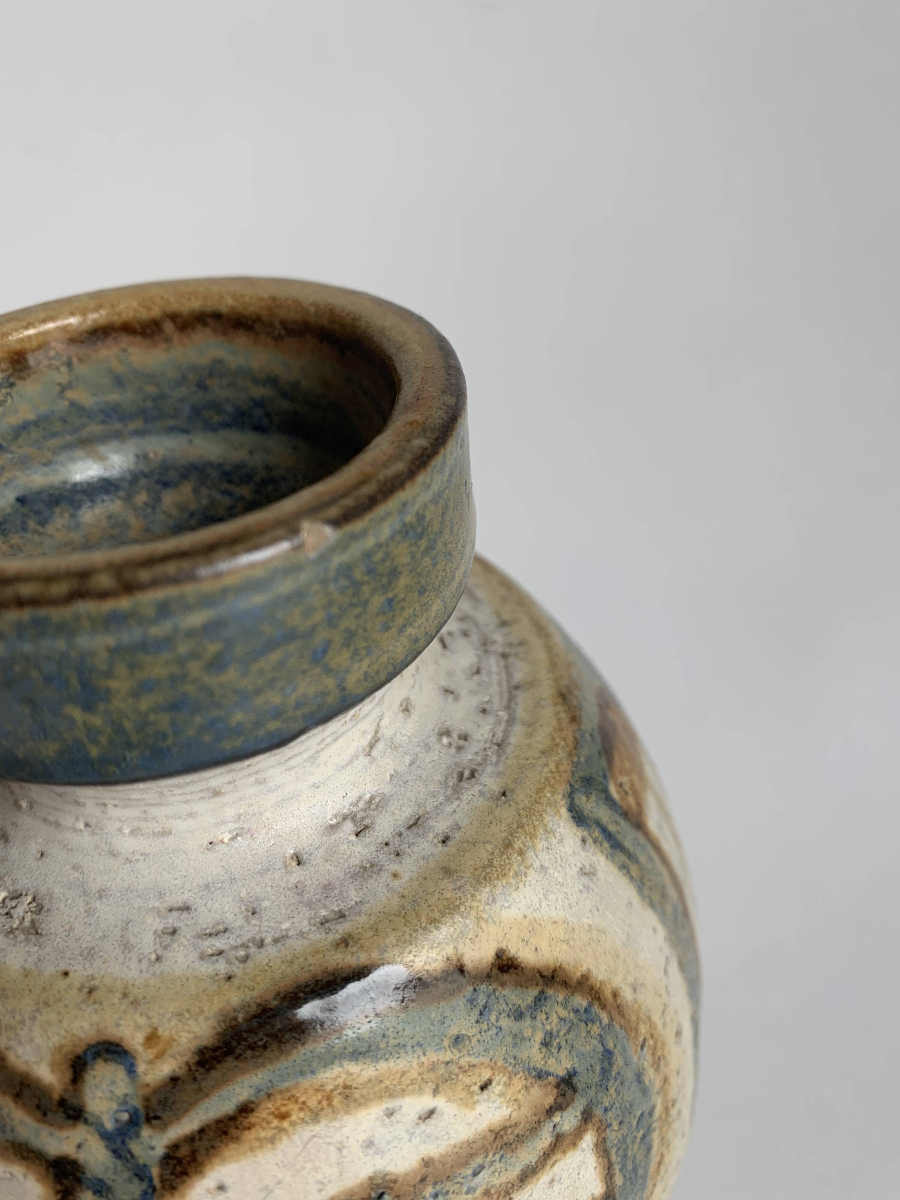 Set of 2 Mid-Century Danish Ceramic Studio Vase from Søholm, 1960s
