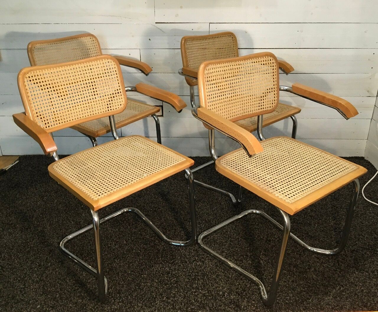 Set of 4 armchairs 1980