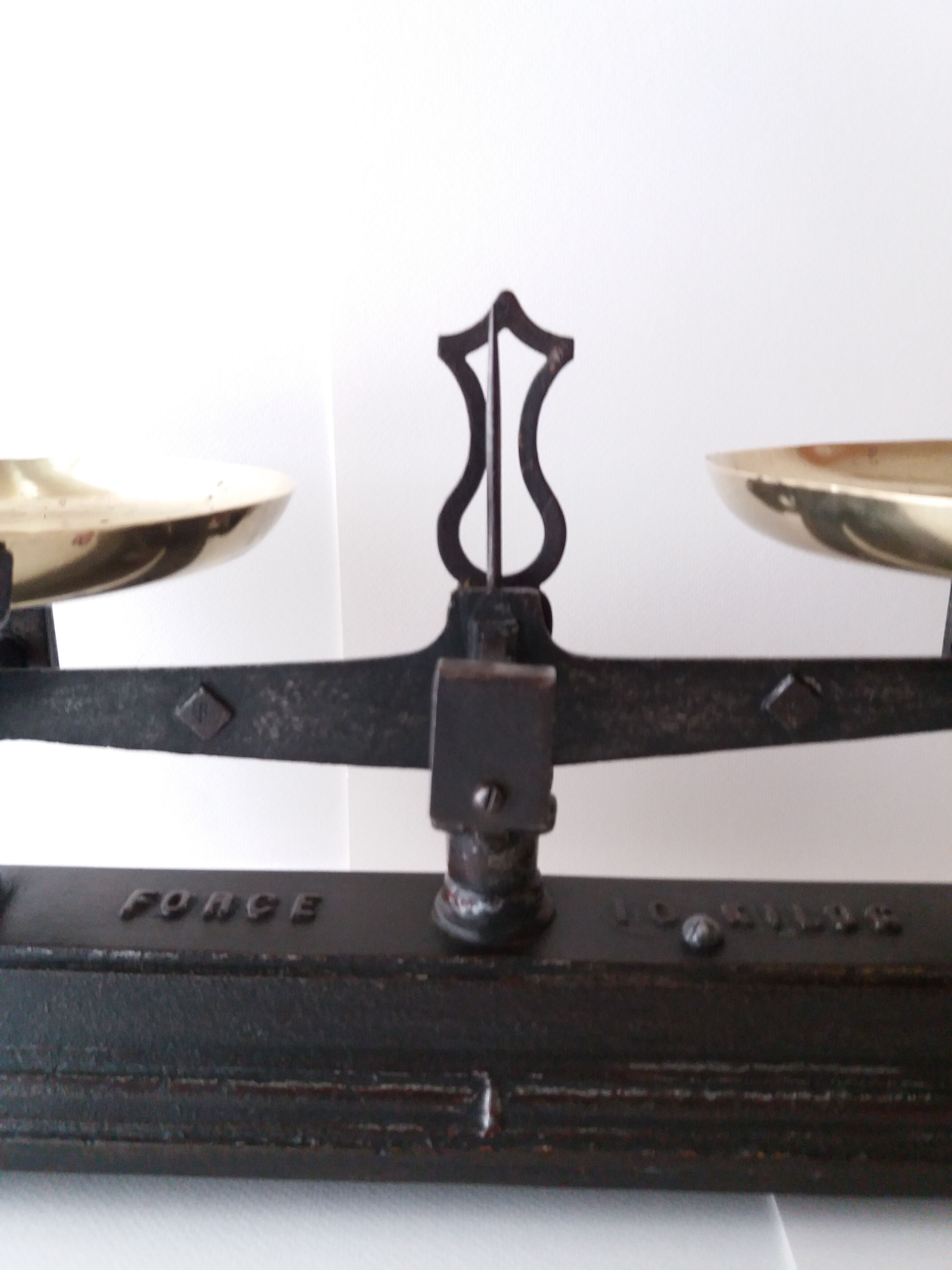 Cast iron and brass balance