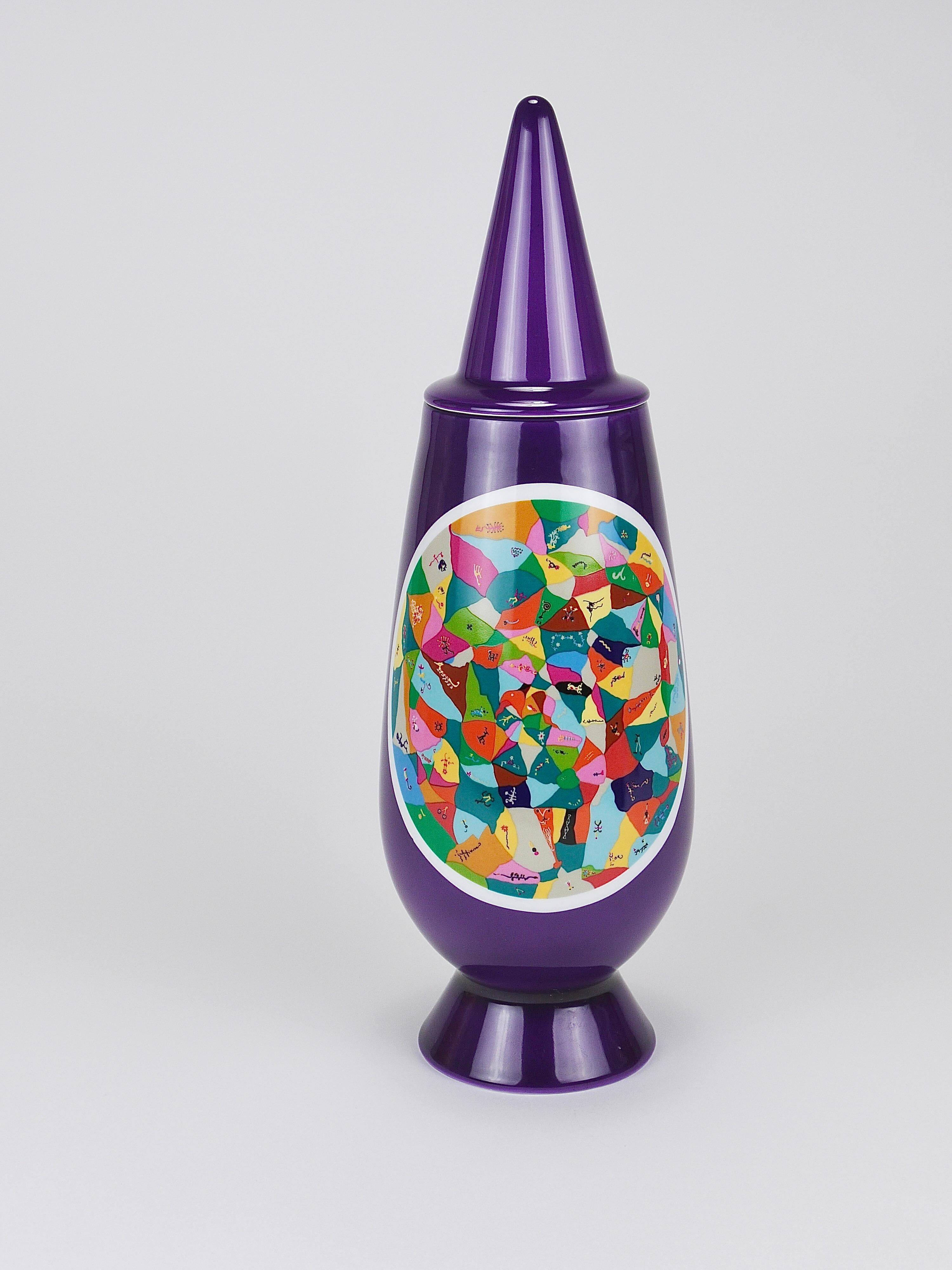 Alessandro Mendini x Luigi Ontani Limited Vase with Lid 100% Make-Up, Alessi, 1992