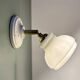 Vintage lampshade in white opaline.