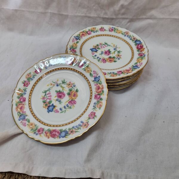 6 assiettes à dessert Limoges, G.Ahrenfeldt