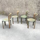 Set of 4 Bruno Rey chairs for Dietiker