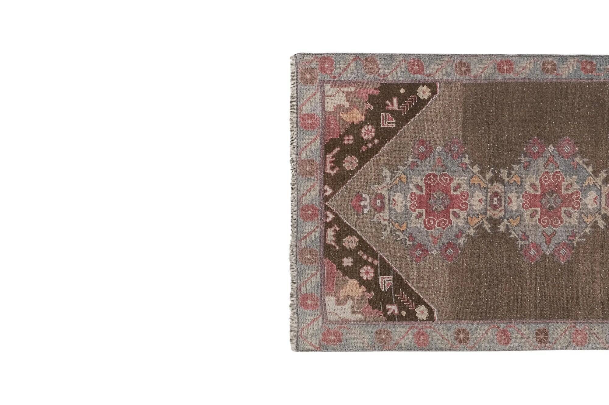 Vintage Turkish hallway rug 112x273 cm
