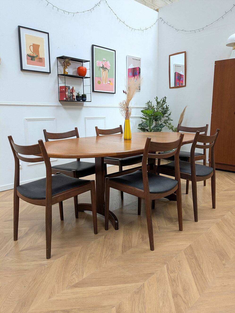 6 chaises scandinave vintage