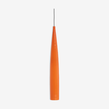 orange tube pendant lamp by Gino Vistosi