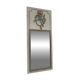 Louis XVI style mirror in patinated carved wood