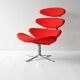 Red Corona Chair by Poul M. Volther