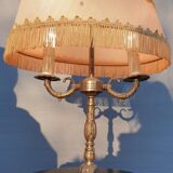 1960 neo-classical bubbly lampshade and fringed lampshade