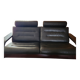 Black leather sofa Nova Roche Bobois