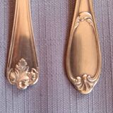 Set of 2 silver-plated metal spoons