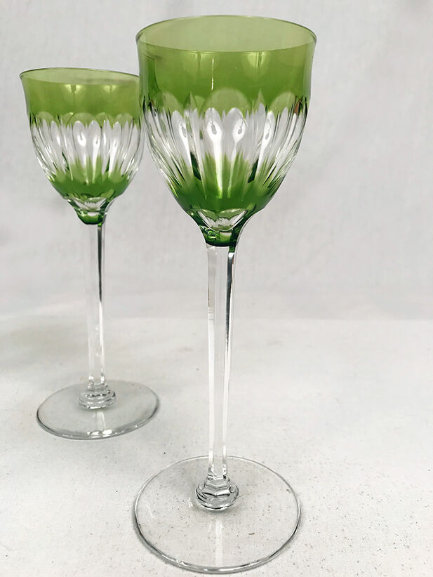 Four glasses with port, crystal. Baccarat?